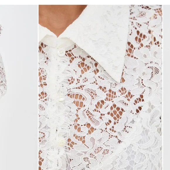 L'AGENCE
Anita Lace Button Up Blouse - Picture 3 of 9